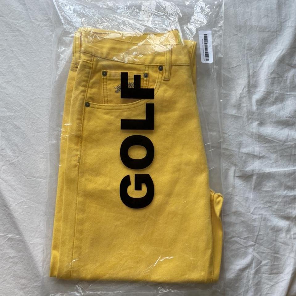 Golf Wang Yellow Rope Logo Jeans Brand new Size 32... - Depop