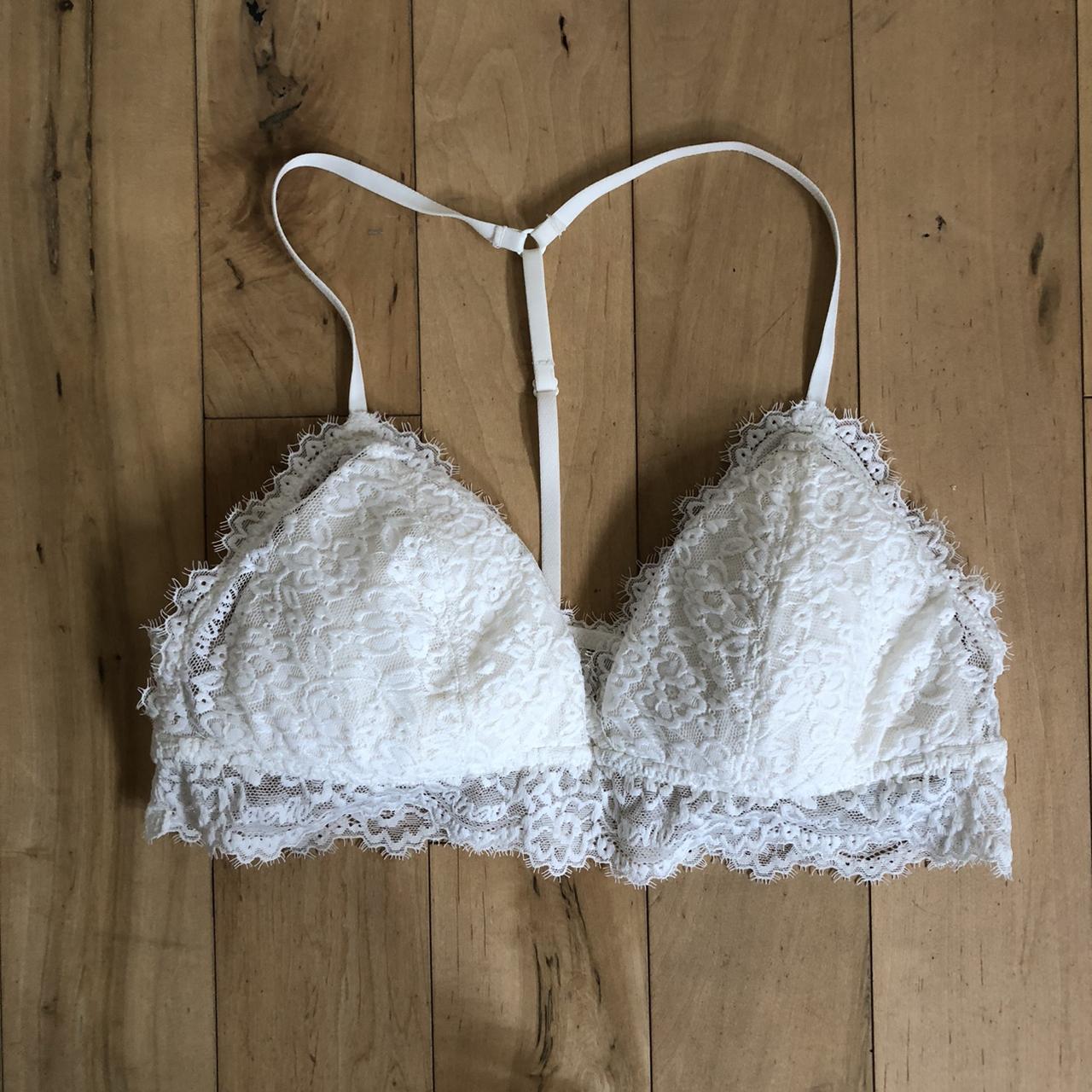 Aerie white lace bralette. Barely worn and in great - Depop