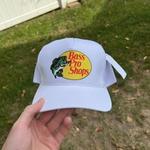 White Bass Pro Shops Hat Snapback Trucker Hat Cap NWT W/FREE RANDOM STICKER