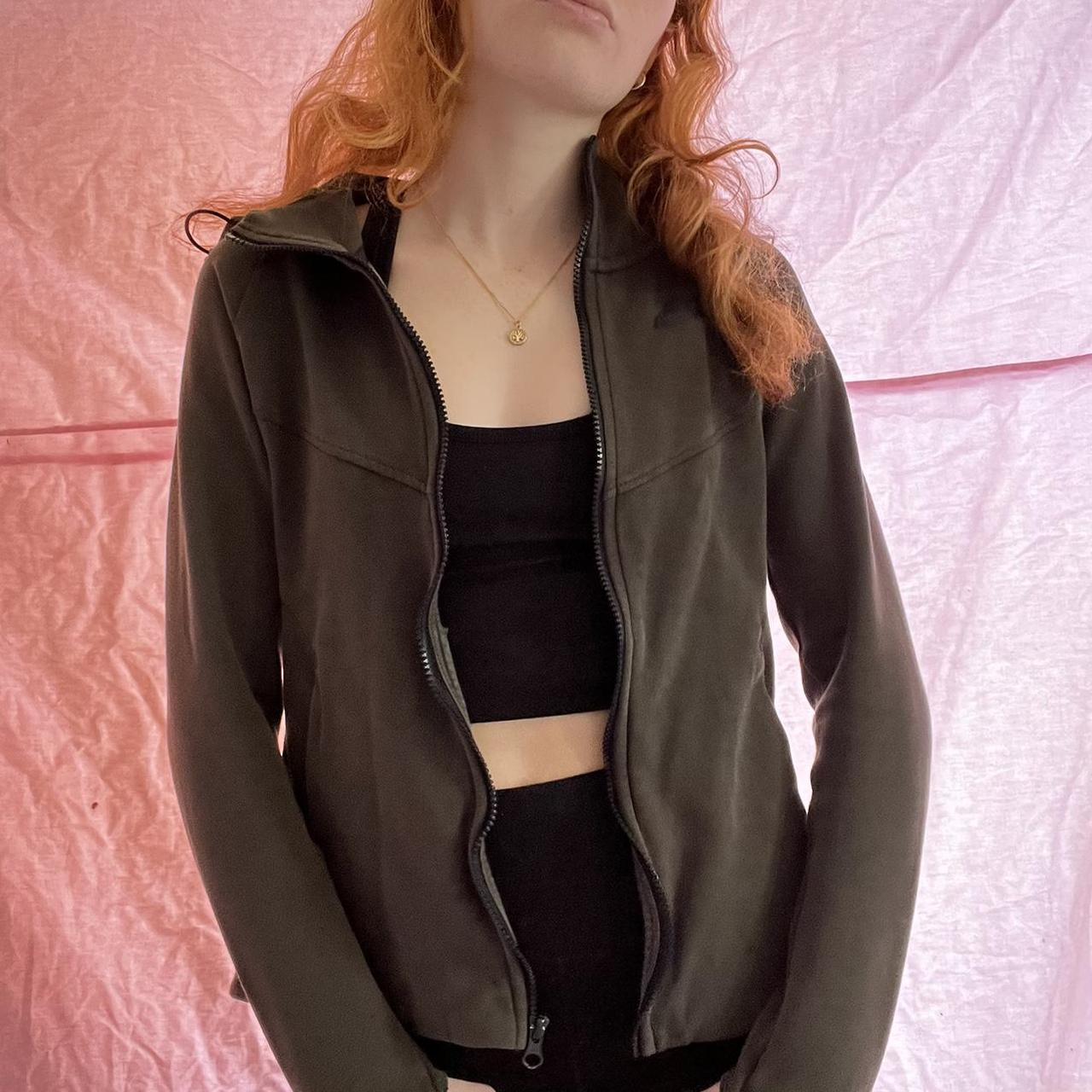 Dark Green Nike Zip Up in great condition and... Depop