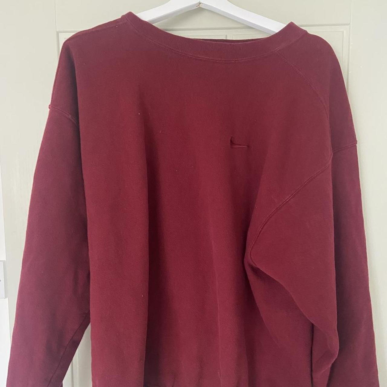 Nike Women's Burgundy Sweatshirt | Depop