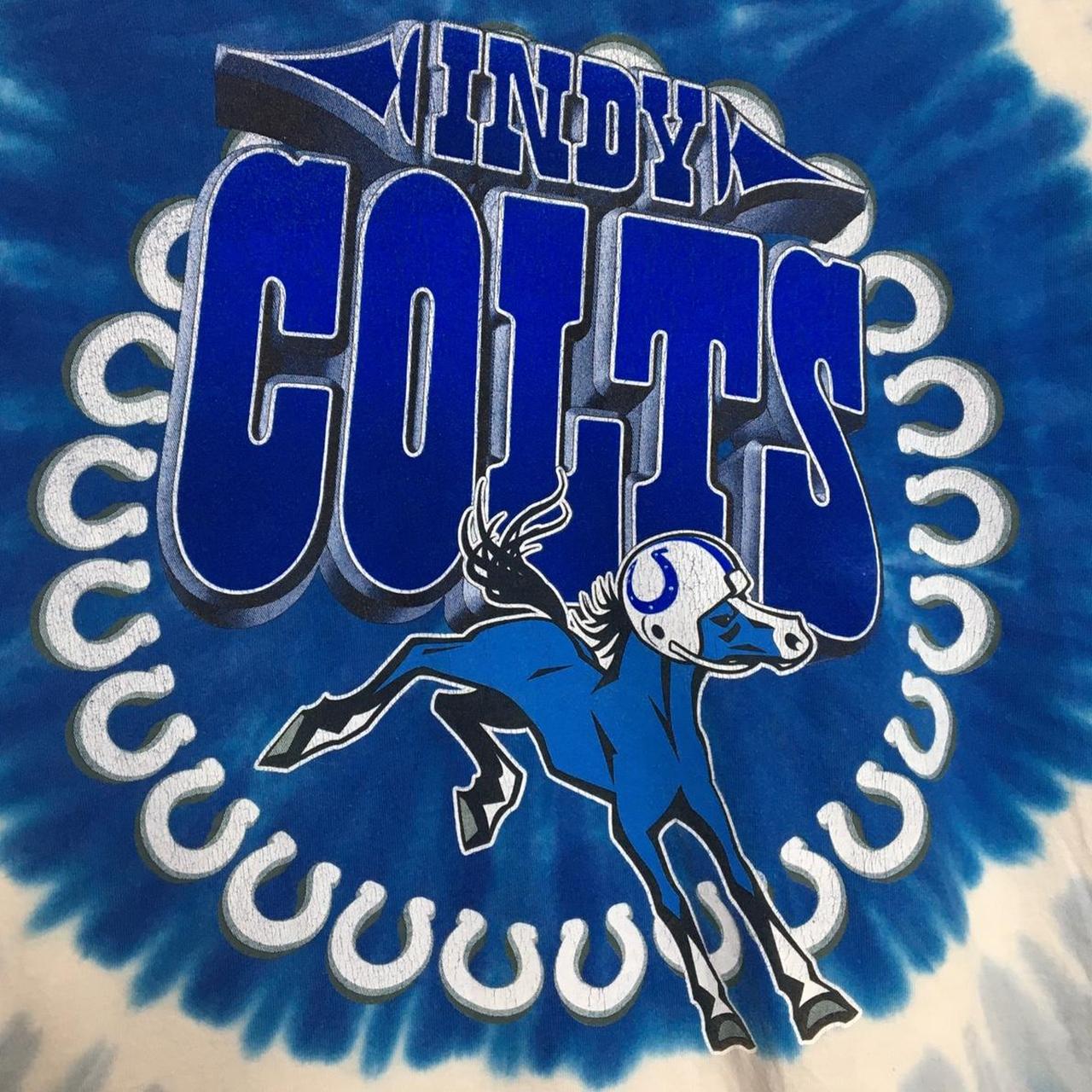 Vintage 1990s Indianapolis Colts NFL Tie Dye T-shirt / Liquid 