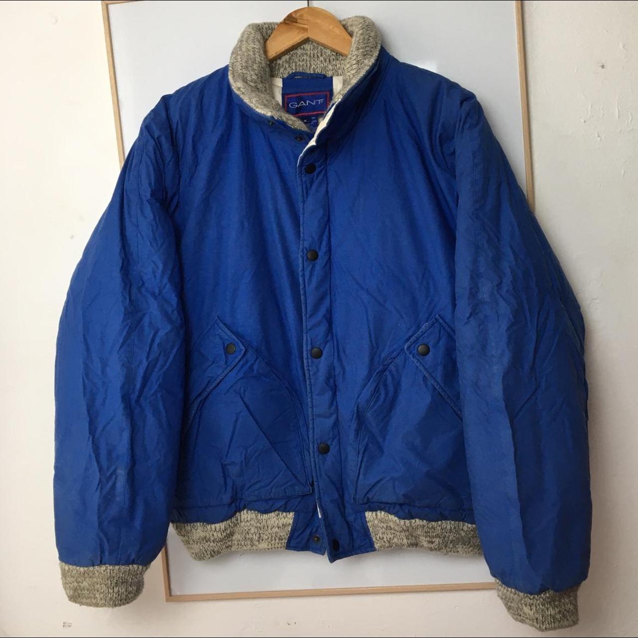 Vintage 90s GANT Blue Puffer Jacket Awesome GANT... - Depop