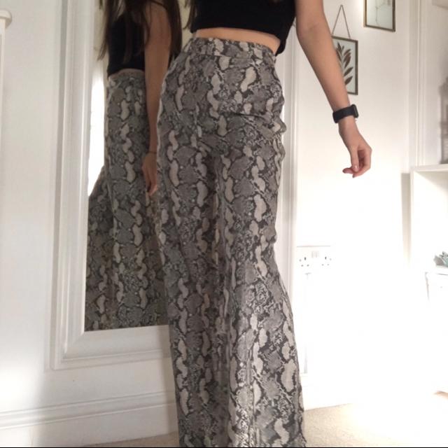 H&m hotsell snakeskin trousers