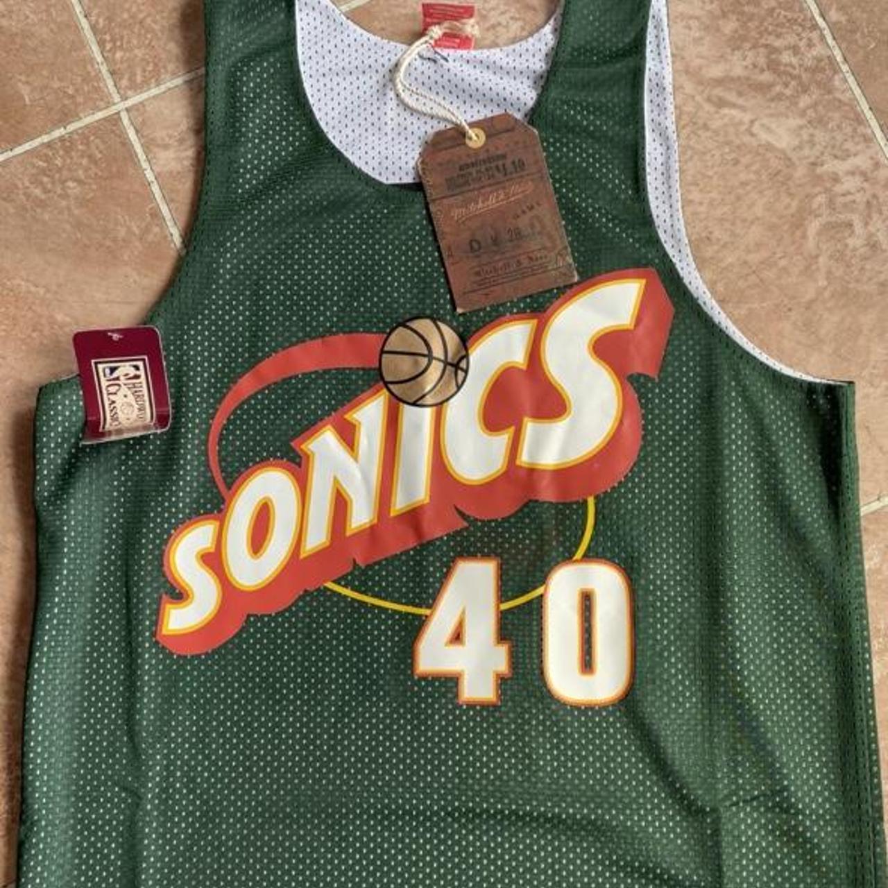 Shawn Kemp 40 Reversible Seattle Supersonics x NBA... Depop