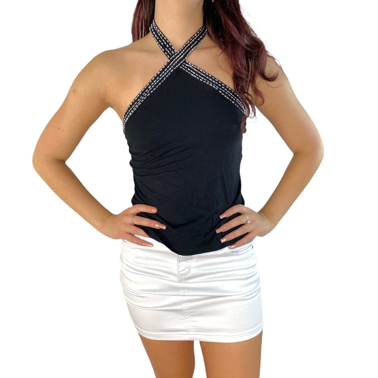Gorgeous black halter top 🖤 - will fit a size xs -... - Depop