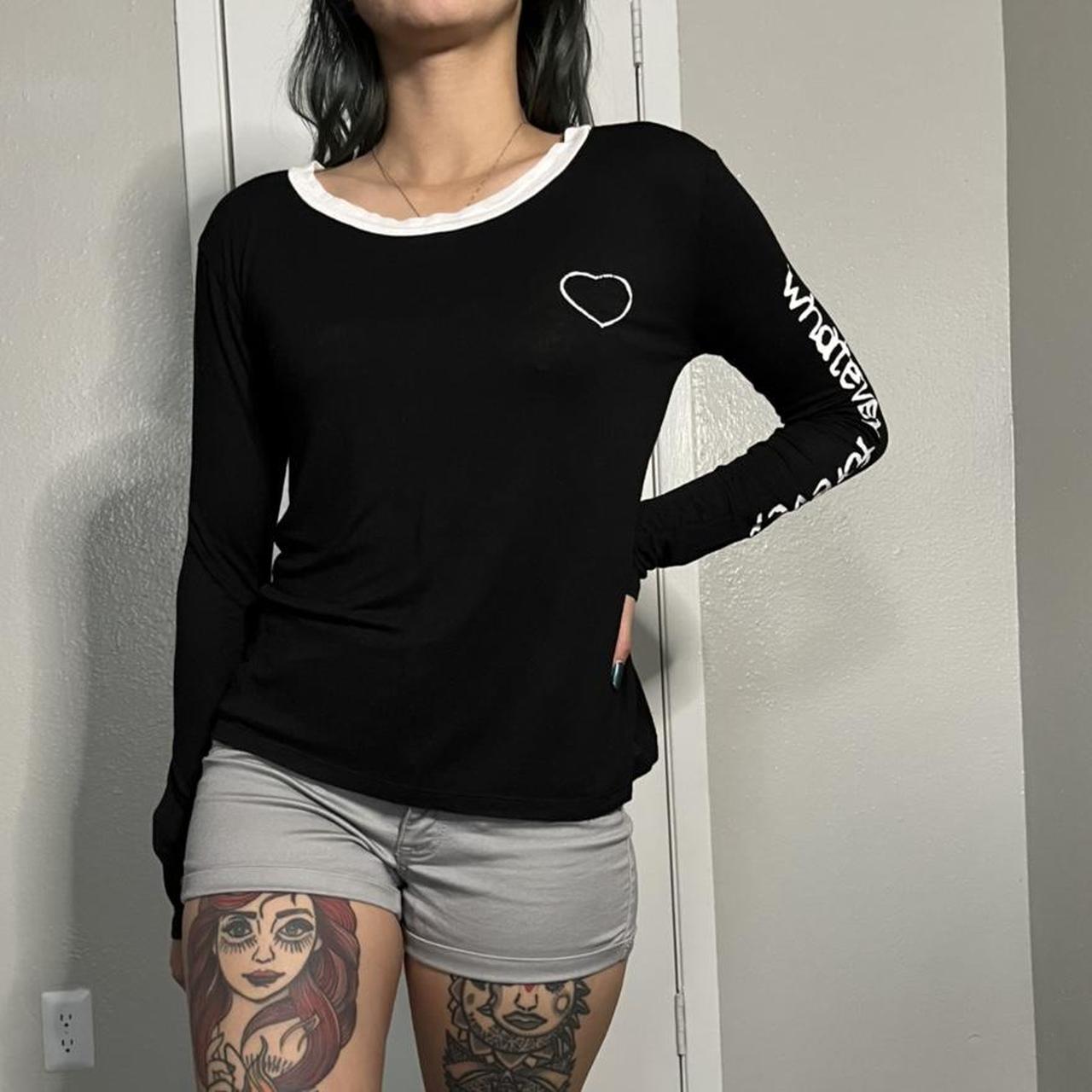 Product Image 1 - Black long sleeve with white