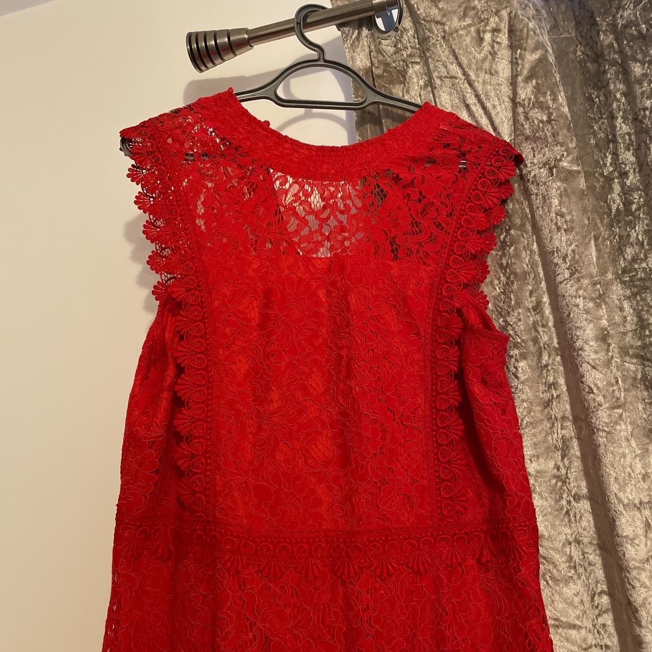 Dorothy Perkins Red Lace Dress Absolutely Stunning. Depop