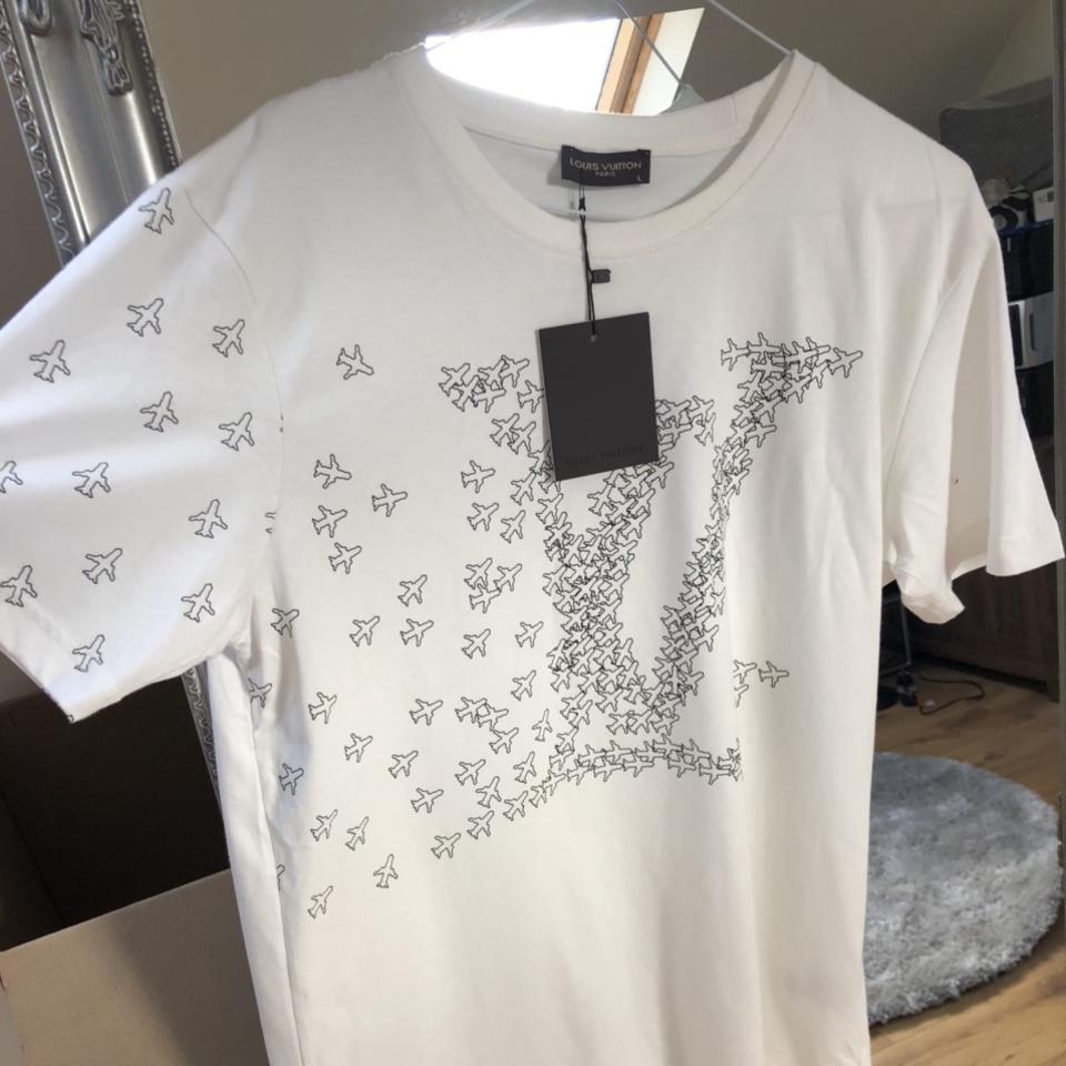 Louis Vuitton All-Over Logos Printed T-Shirt Size S0 - Depop