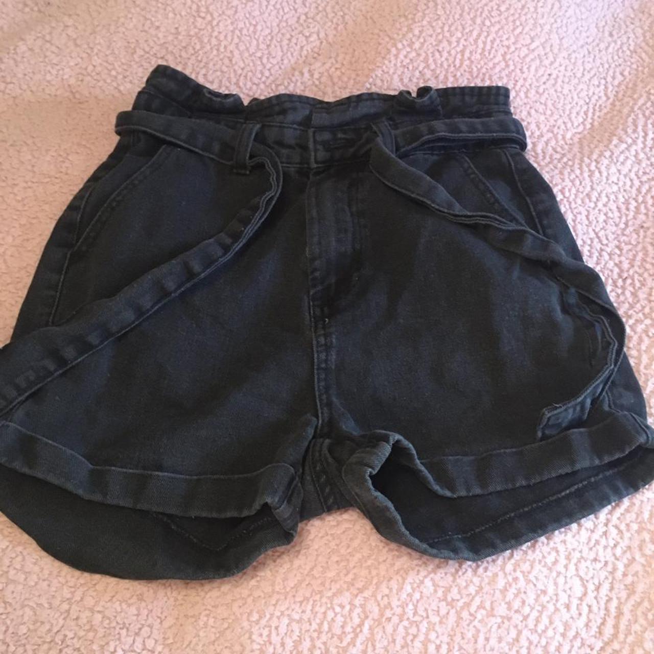 primark paperbag black denim shorts size 6 good... Depop
