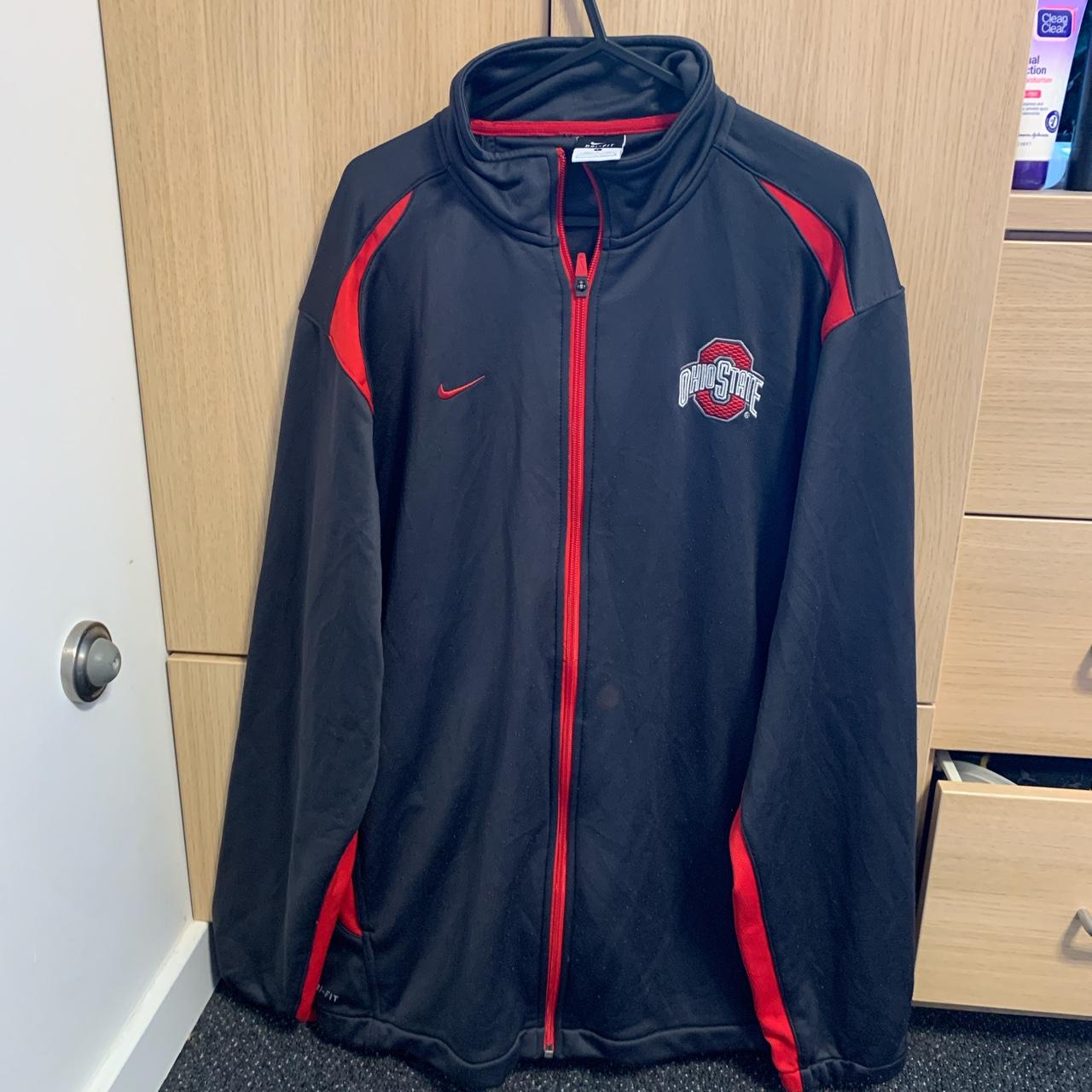 Nike dri-fit Ohio state university zip up jacket.... - Depop