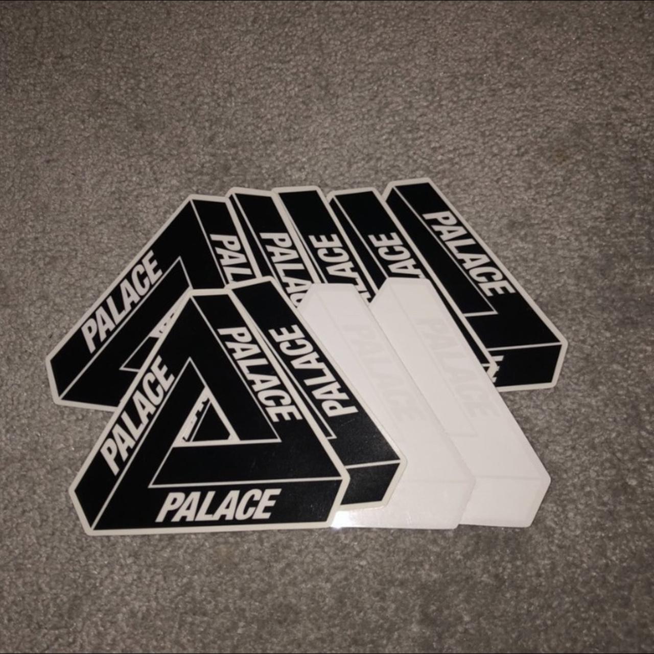 Authentic palace stickers 2 white stickers, 6 black... Depop