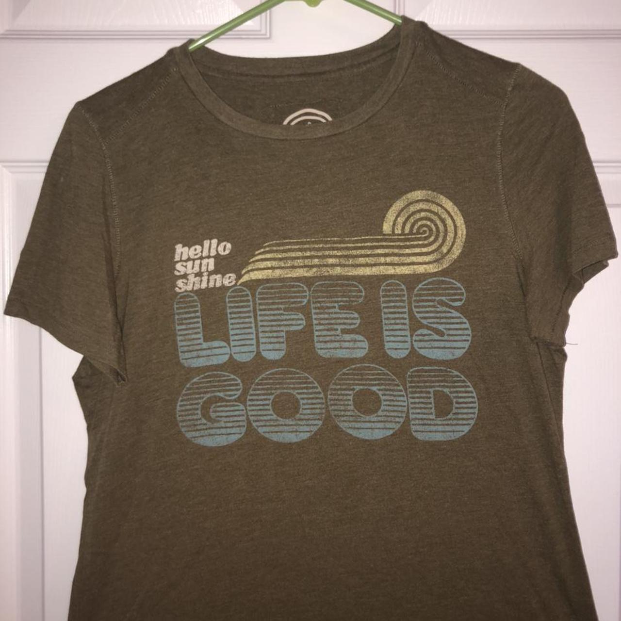 vintage style life is good tshirt! lightly worn, no... Depop