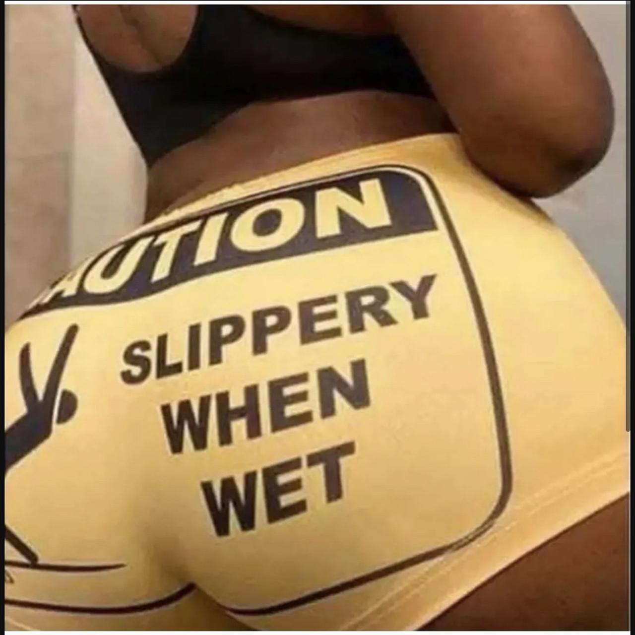 Slippery when wet shorts sold from D’sass Boutique...