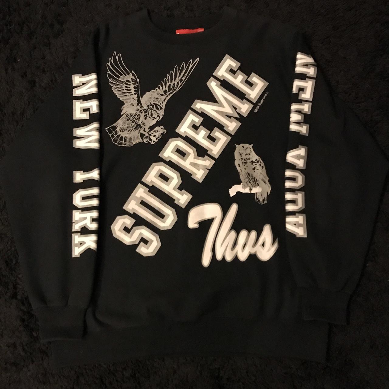 New Rare Supreme Crewneck Sweatshirt Black Medium