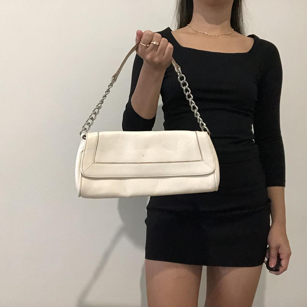 off white colour shoulder bag love the size and the... - Depop