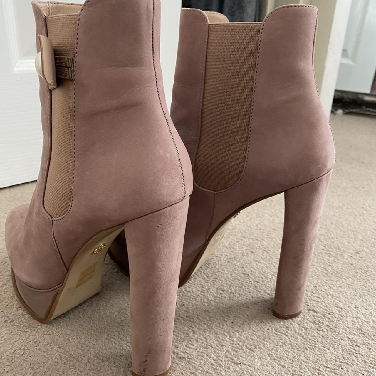 suede nude boots