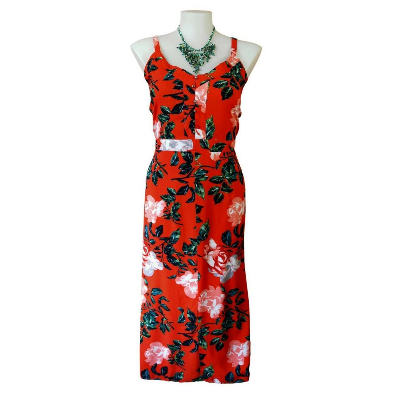 MILLERS Dress - Plus Size Boho Floral Red Green Pink... - Depop