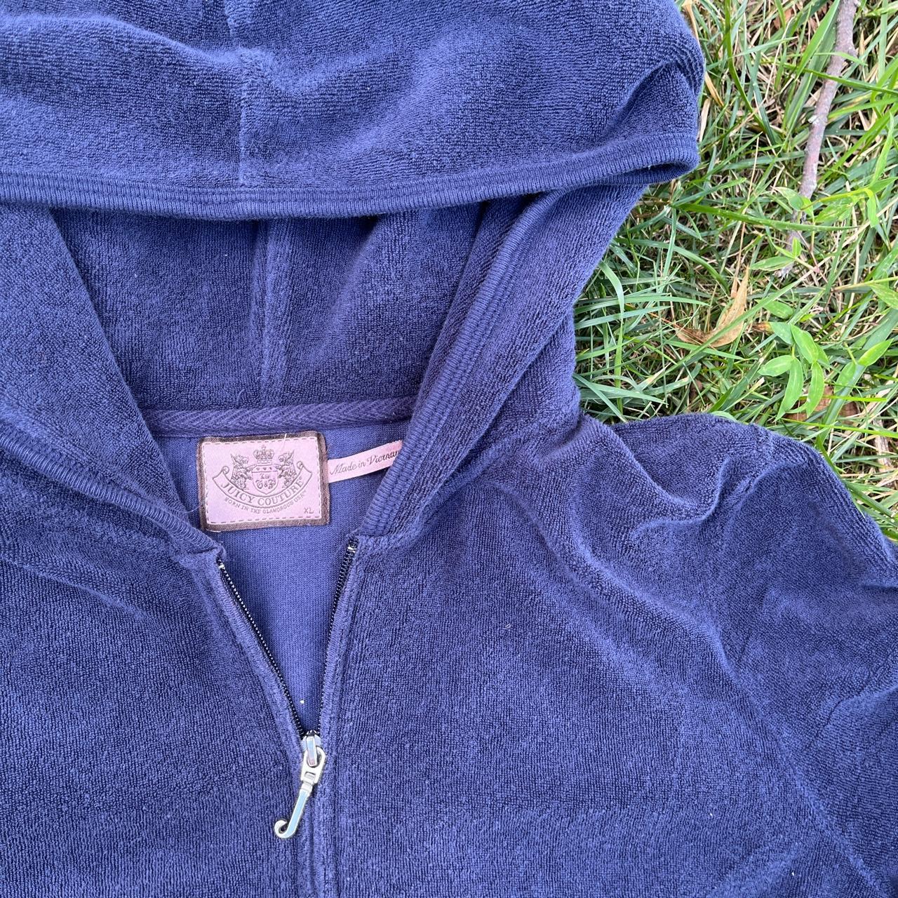 VINTAGE JUICY COUTURE HOODIE ♡ Navy vintage... - Depop