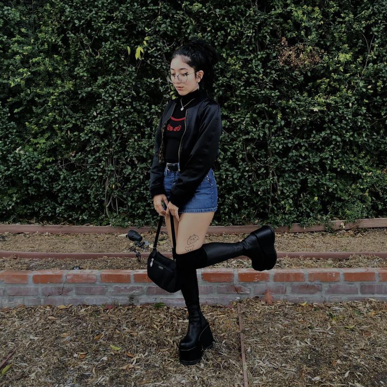 UNIF smoke boot in black! Beautiful pair of platform... Depop