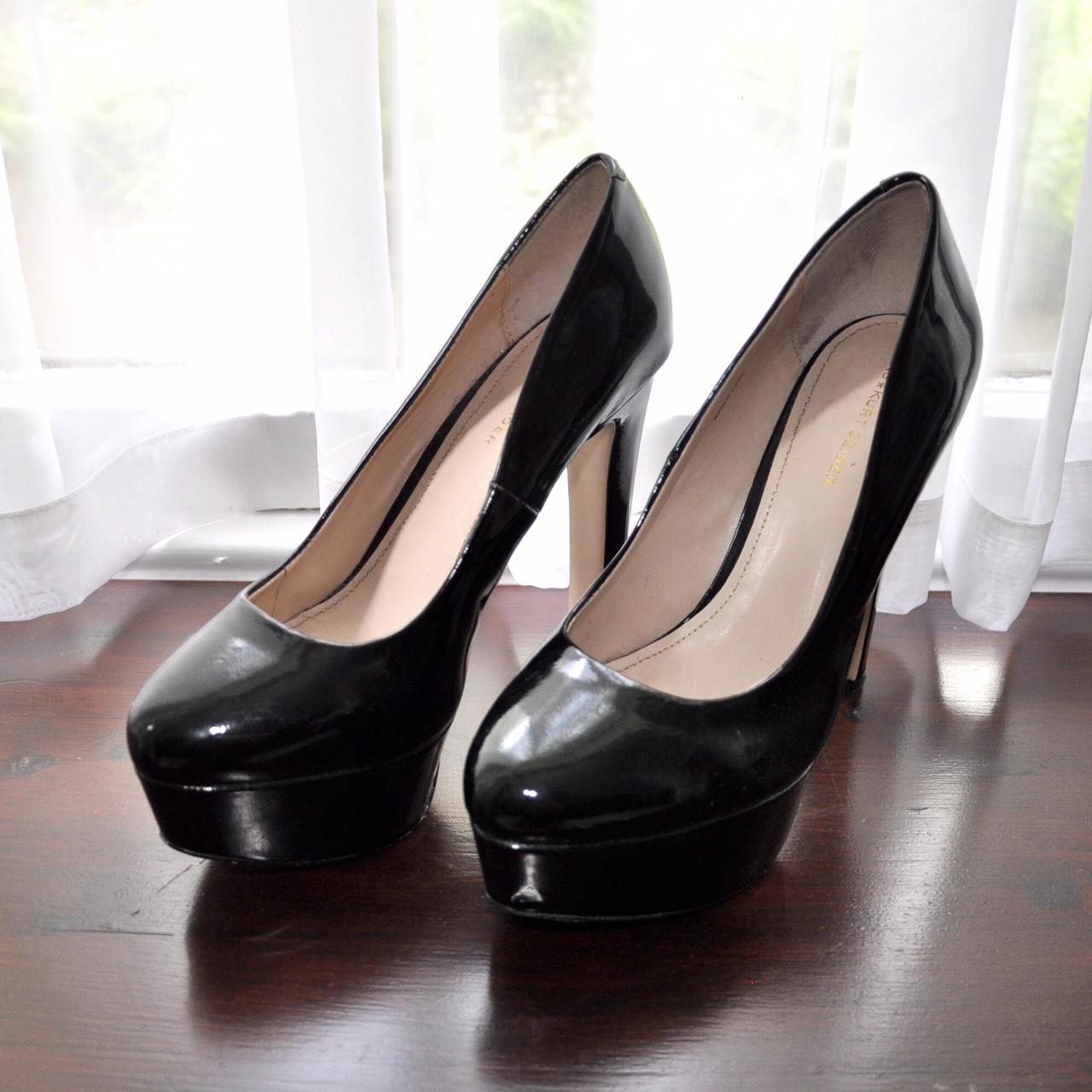 Kurt geiger black patent 2025 heels