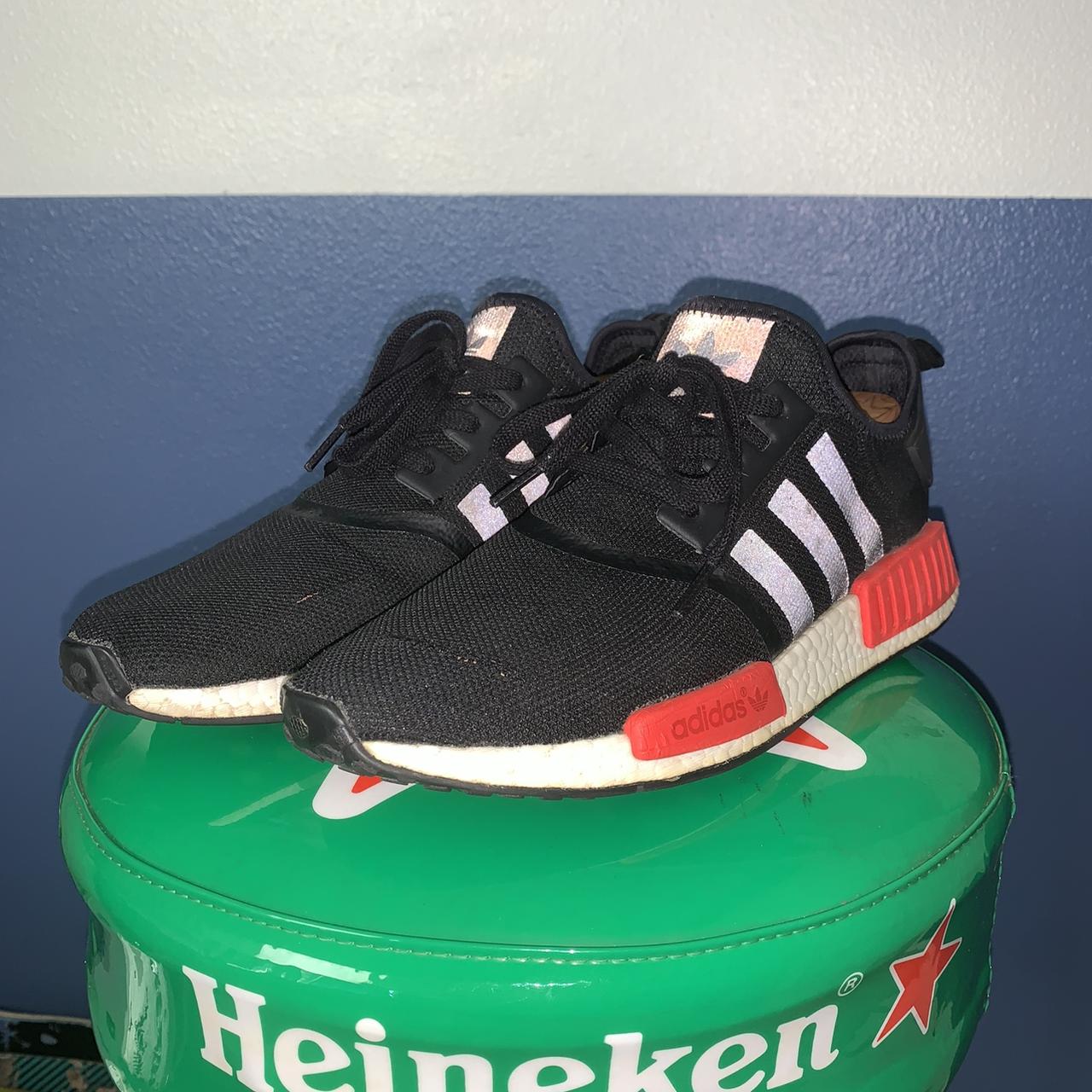 Adidas Men's Black and Red Trainers | Depop