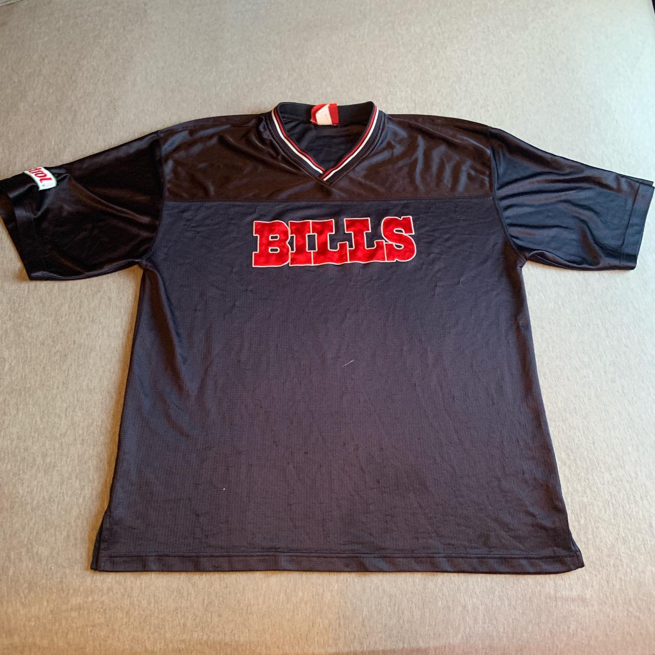 Vintage Champion Bills Blank football jersey - Depop