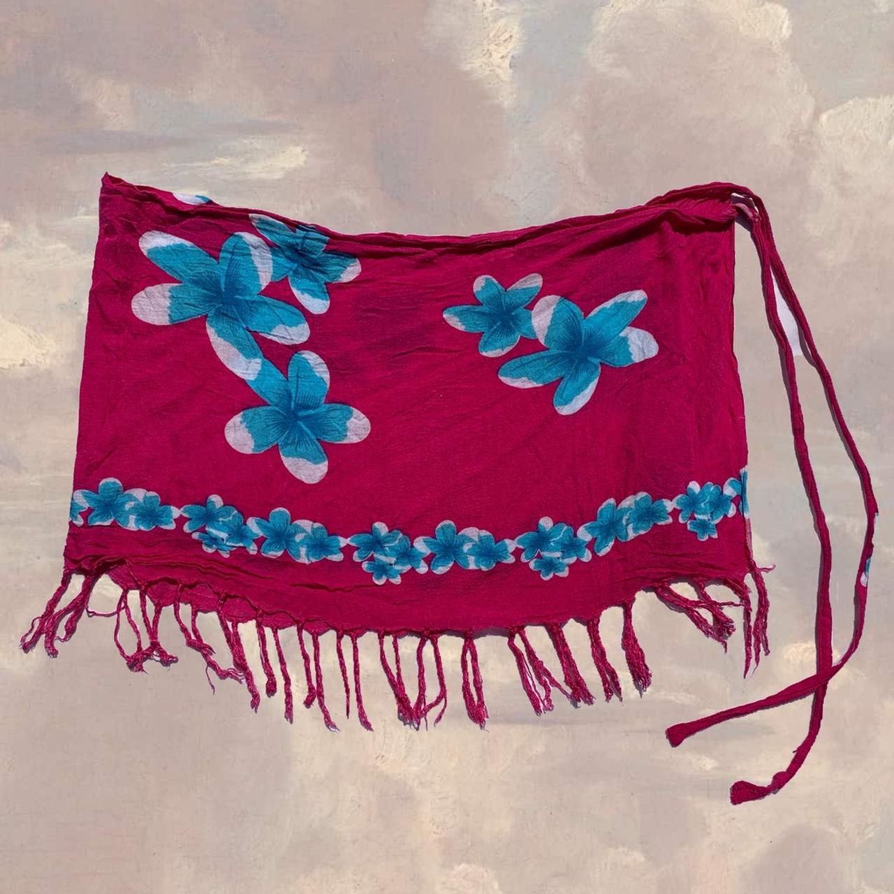 90s y2k coconut girl sarong mini skirt, hot pink &... - Depop