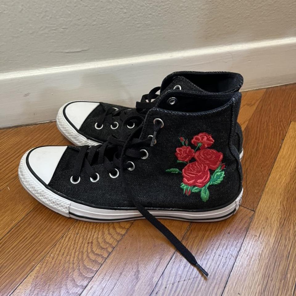 Converse with 2024 roses on them