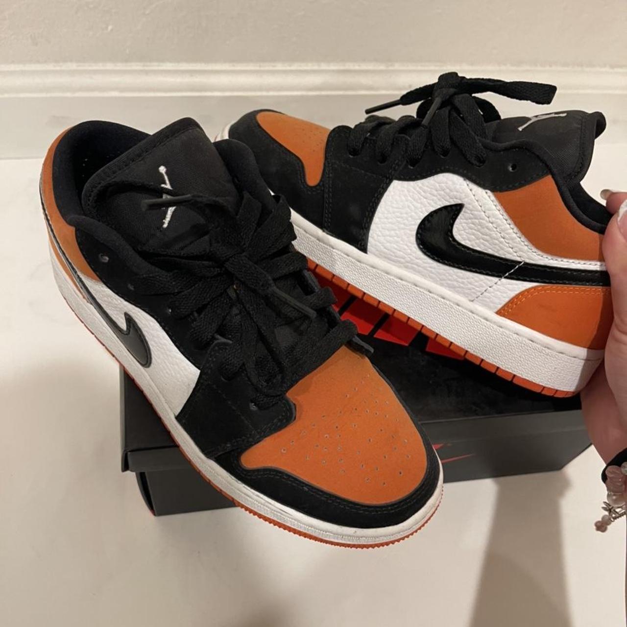 Nike Jordan 1 Low Shattered Backboard (GS) size 4 in... - Depop