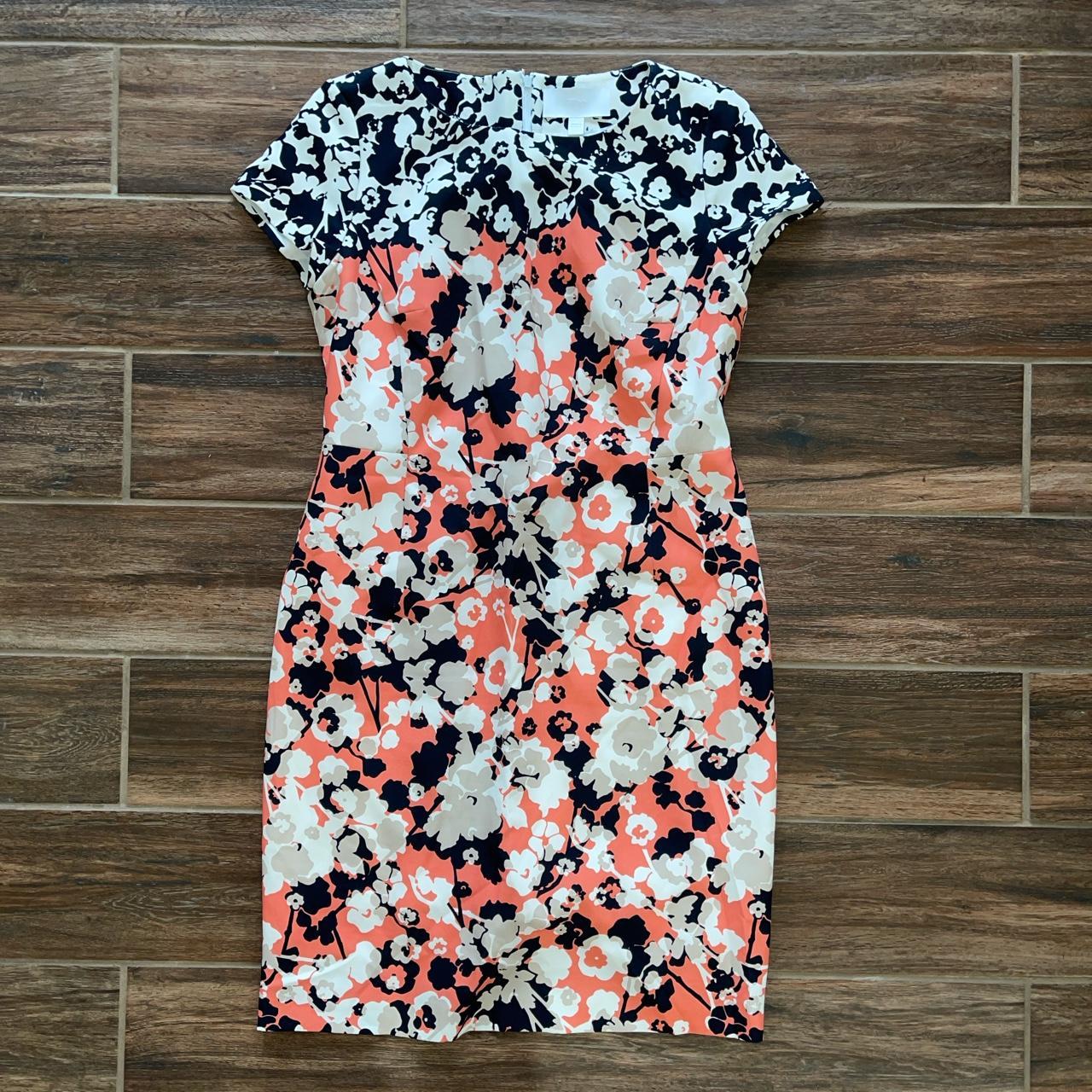 Hugo Boss Women's White and Orange Dress | Depop