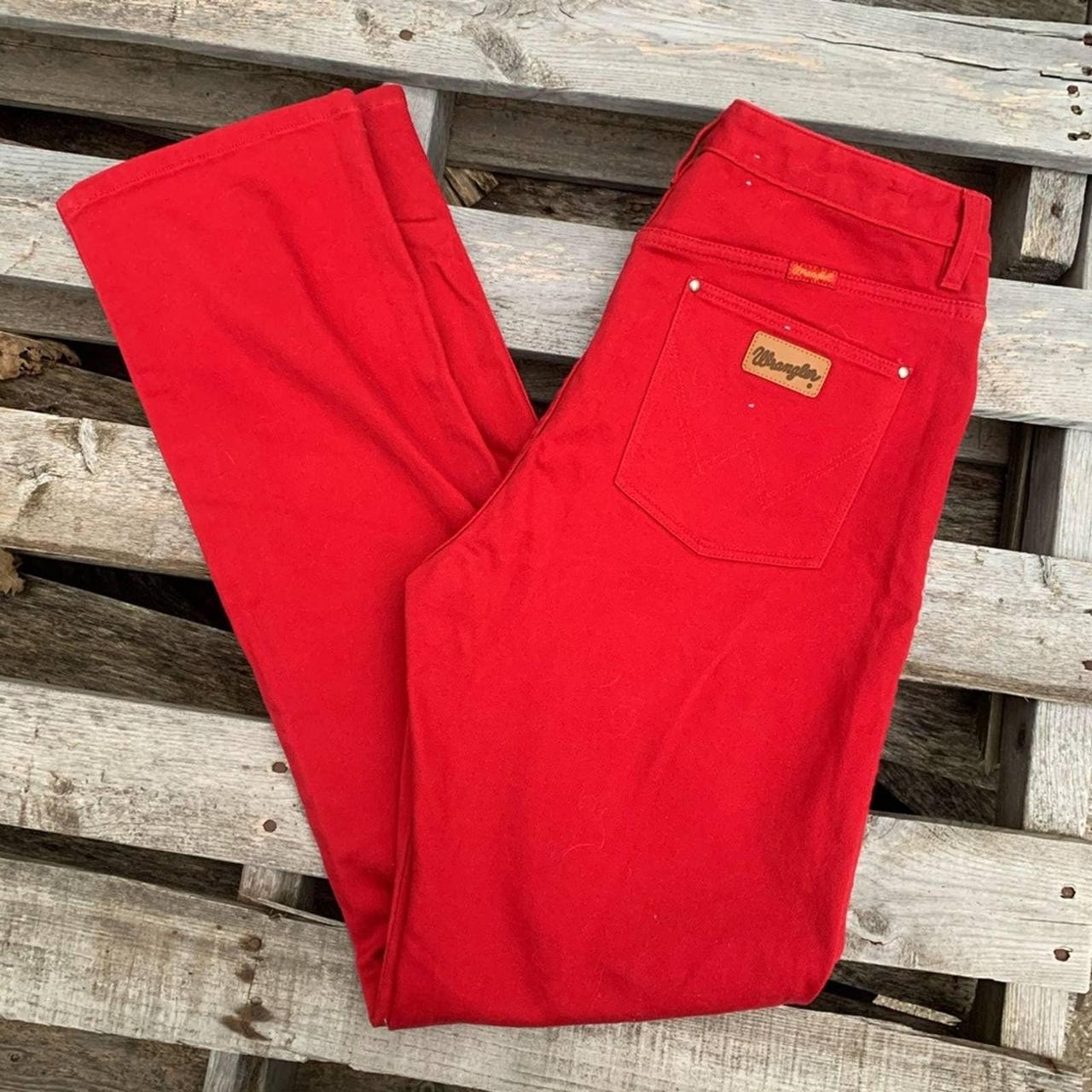 wrangler red jeans