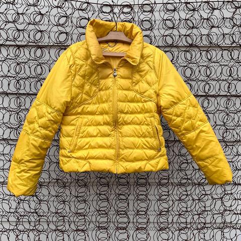 guess coat yellow