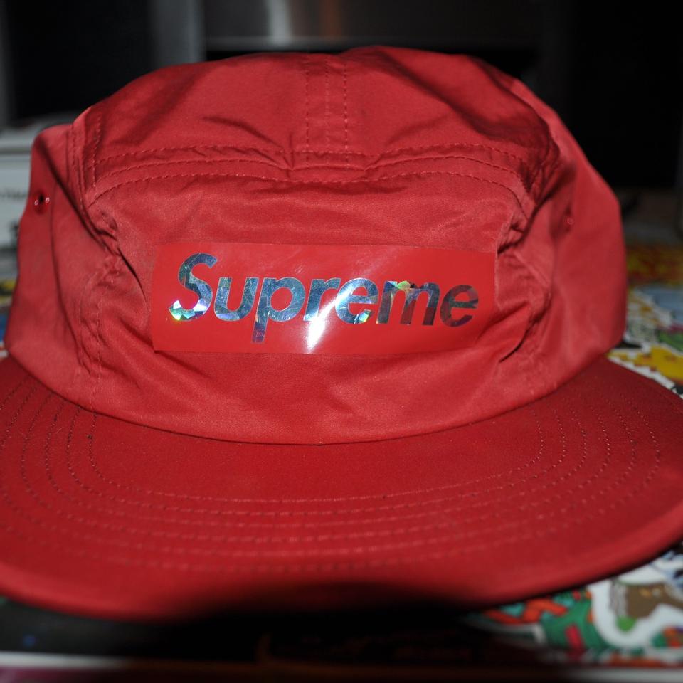 Supreme Holographic Camp Cap. Worn a few times but... - Depop