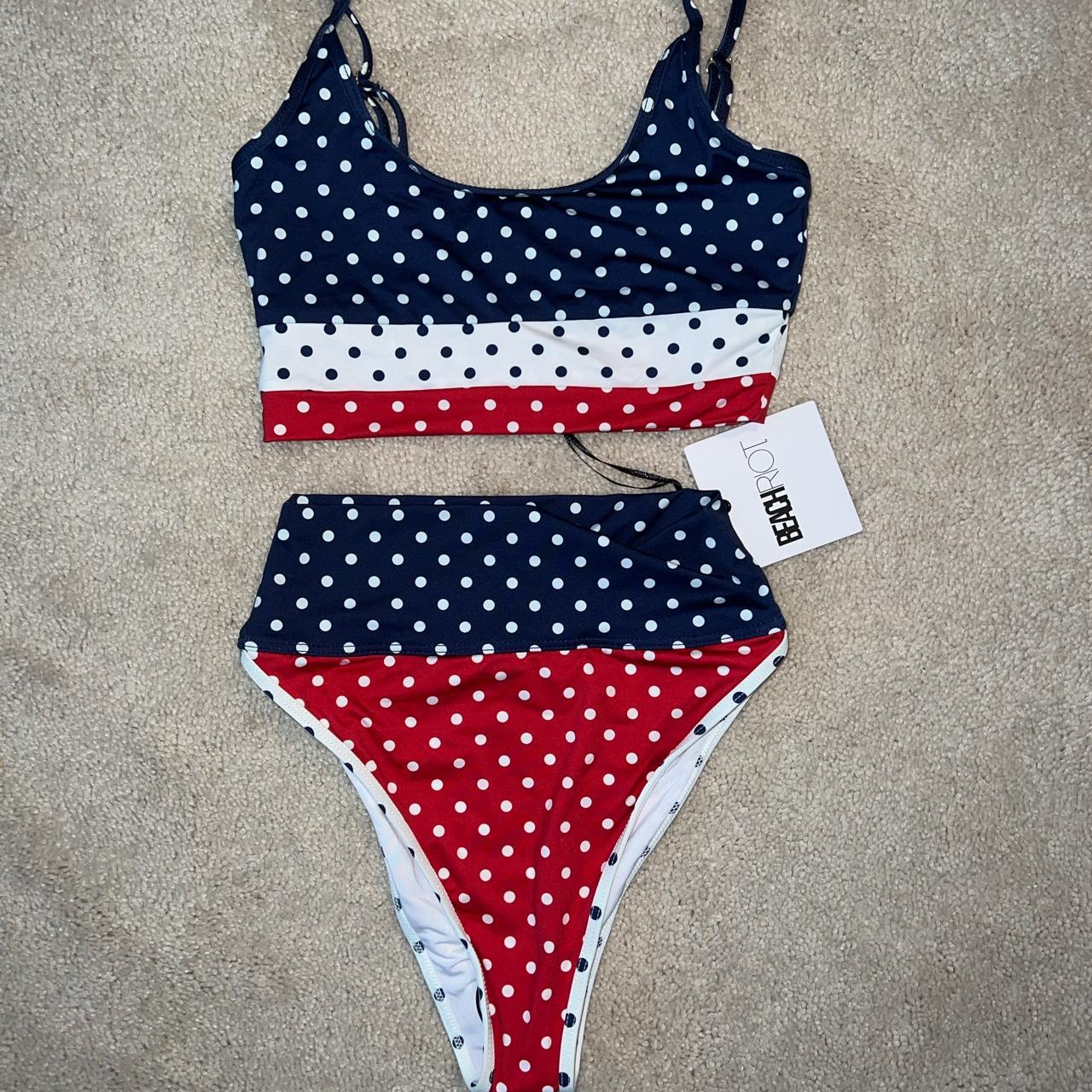 Beach To Beach Womens Red And Blue Bikinis And Tankini Sets Depop 1900