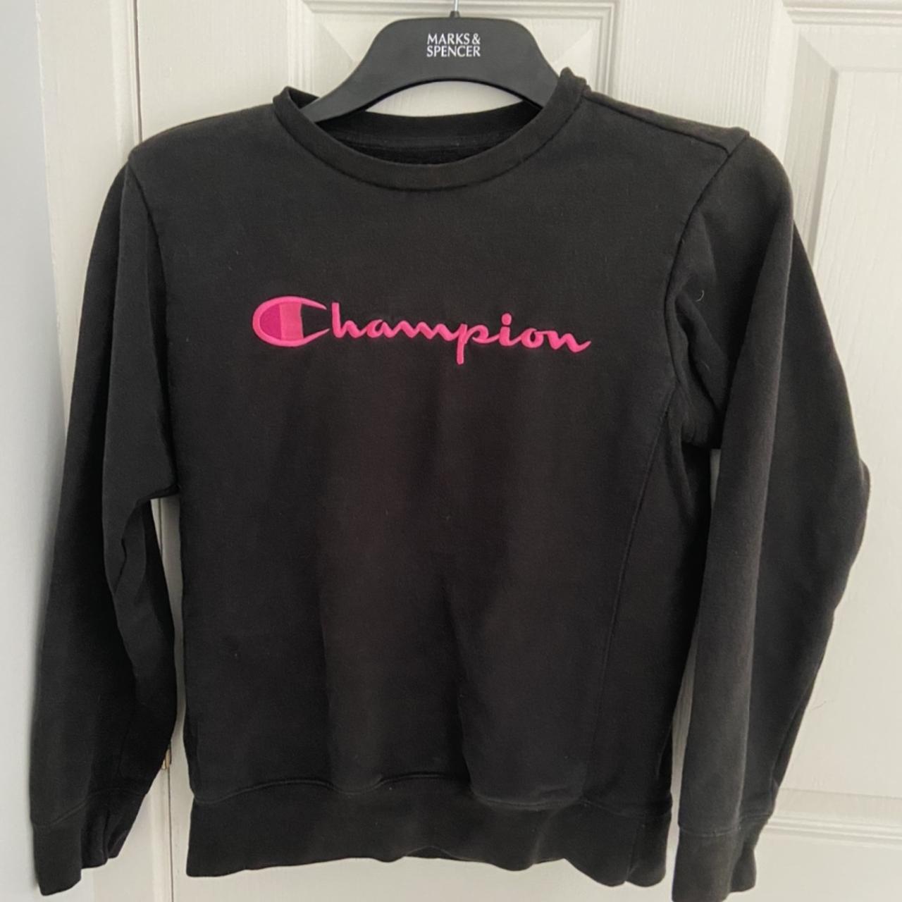 pale pink champion sweatshirt