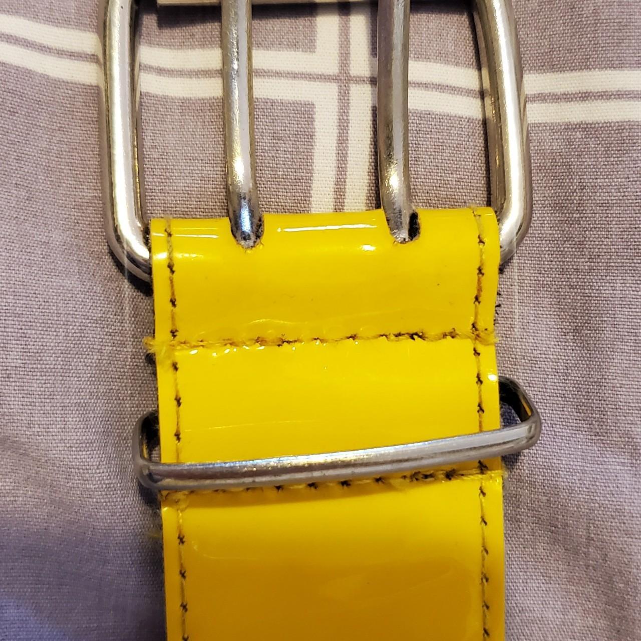 HOT TOPIC Funky statement belt! Yellow vinyl belt... Depop