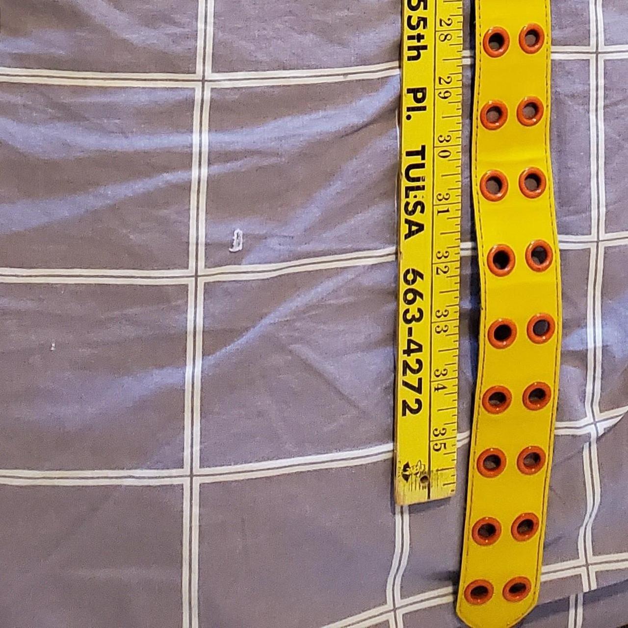 HOT TOPIC Funky statement belt! Yellow vinyl belt... Depop