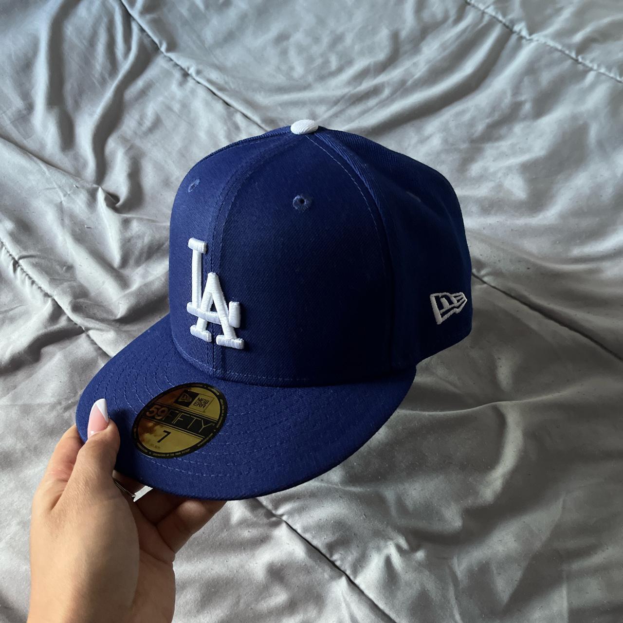 New Era Women's Blue and White Hat | Depop