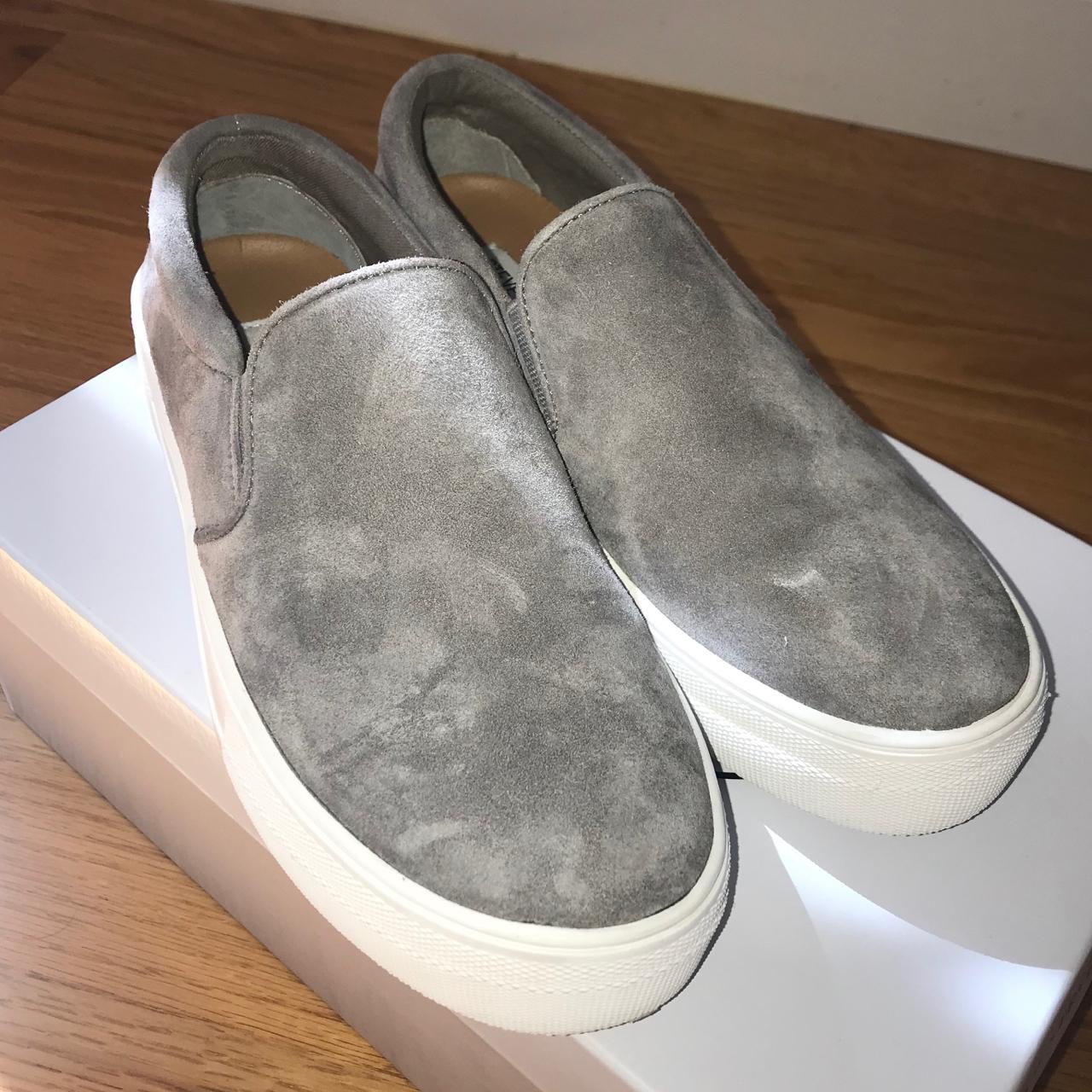 Suede Slip Ons Steve Madden Gills Gray Suede Steve Madden Gills