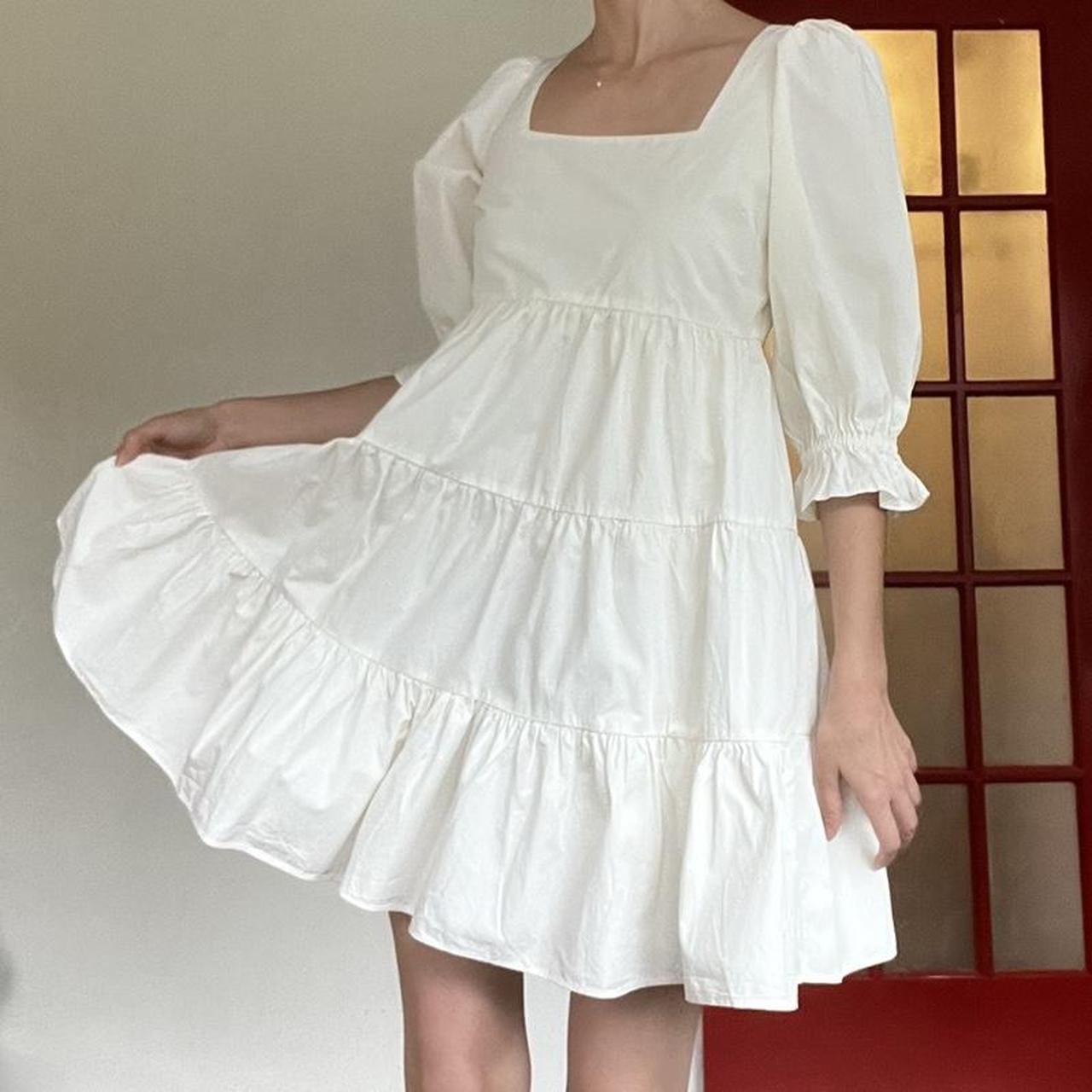 Madewell Women's White Dress | Depop