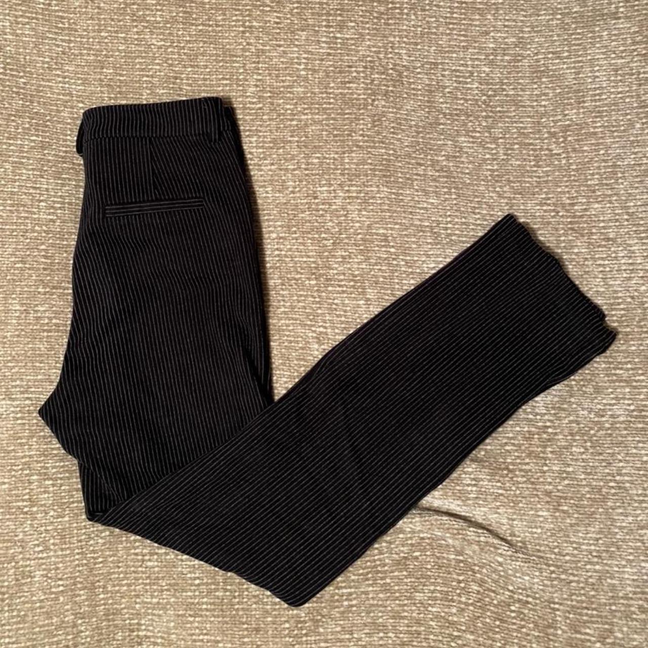 striped black cloth pants >rarely worn, they have... - Depop