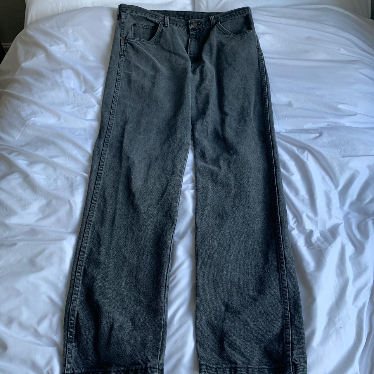 baggy wrangler jeans 36x34 - Depop