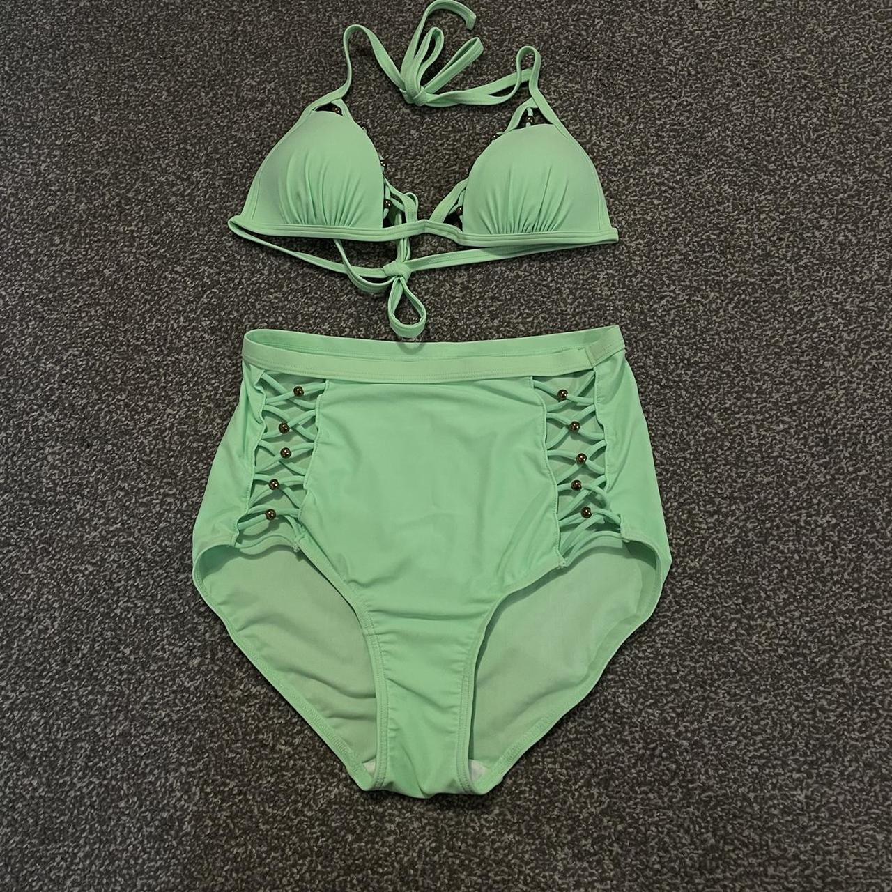 New Look Women's Green Bikinisandtankinisets Depop