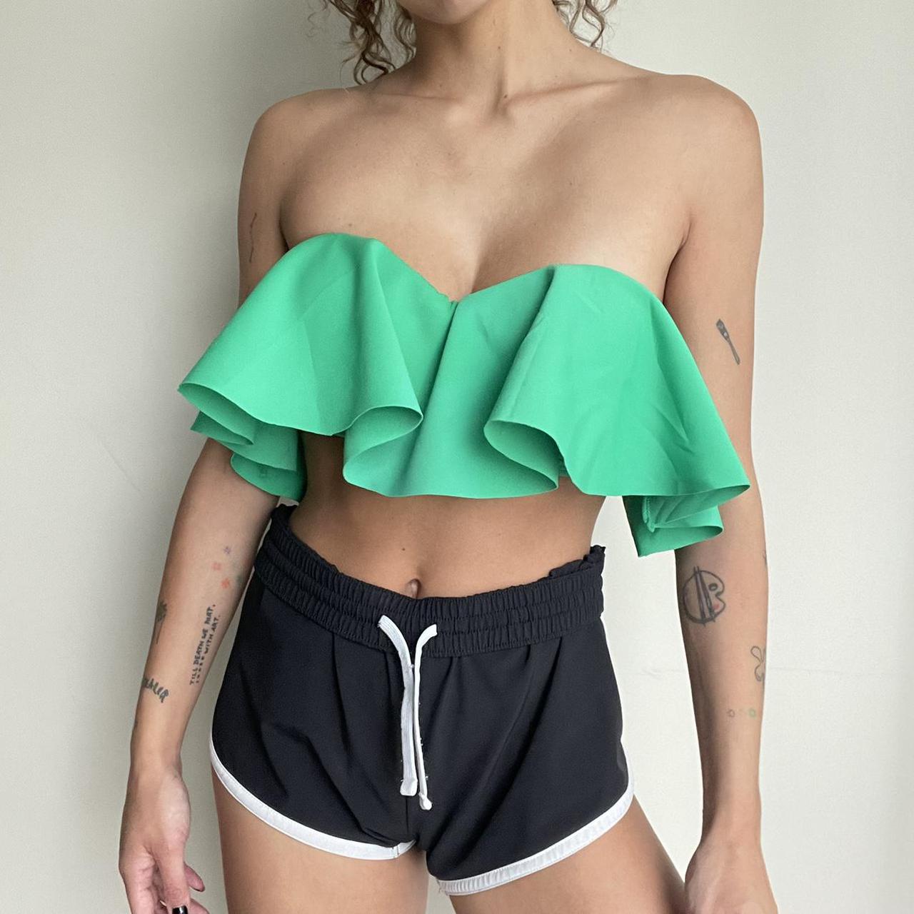 Product Image 3 - Really cute green ruffle bikini