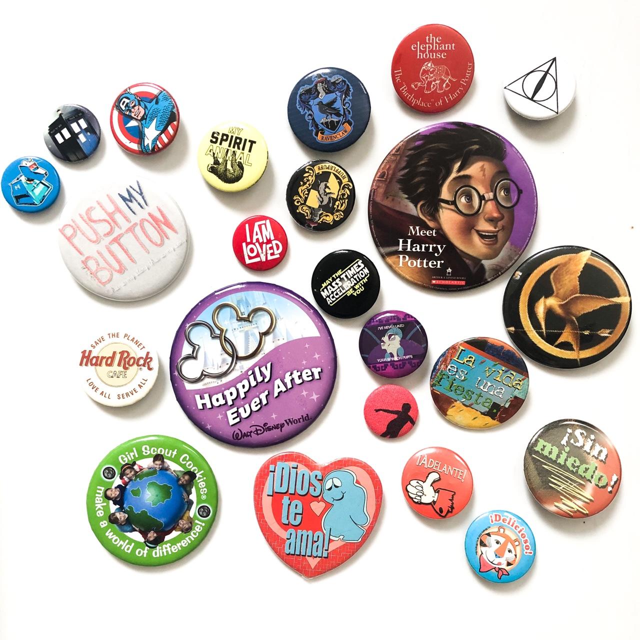 Lot of button pins! There are all kinds of pins... - Depop