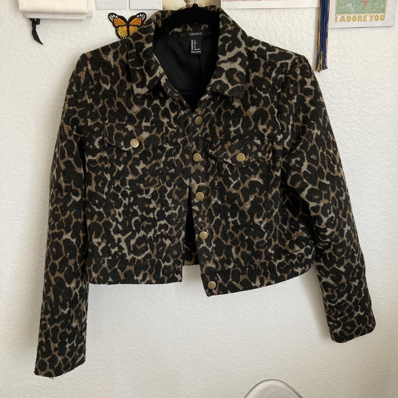 Leopard print shop blazer forever 21