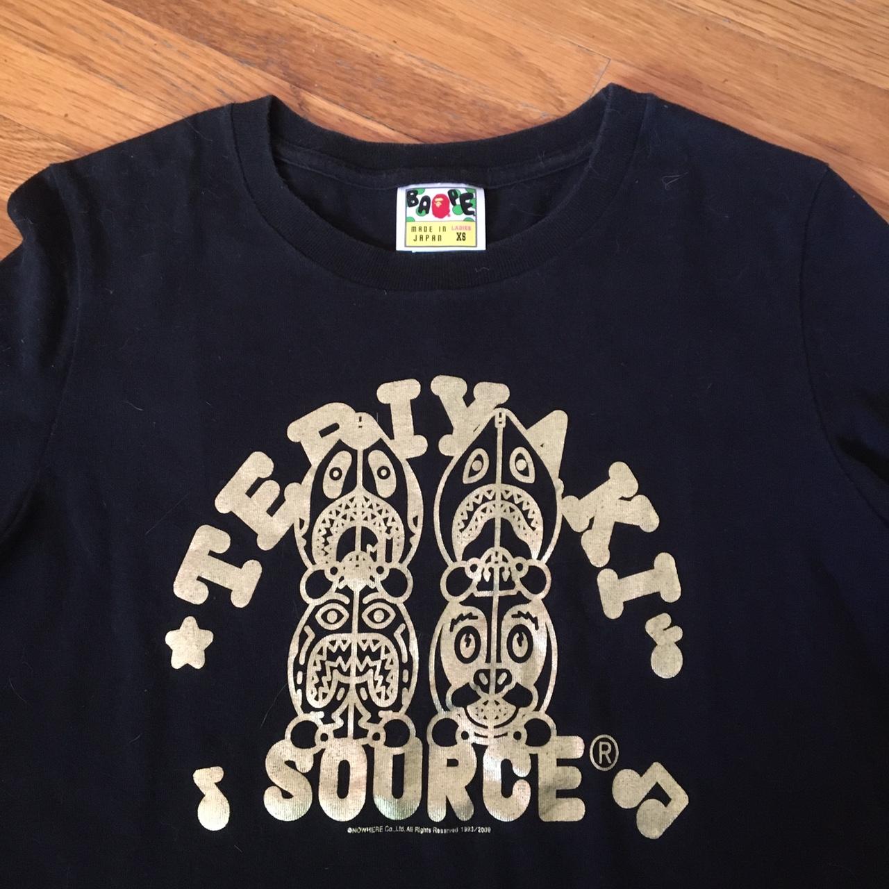 【希少！】APE TERIYAKI SOURCE Tシャツ 黒 XL Bape Bathing Ape X Teriyaki Source Shirt Large Size Made in