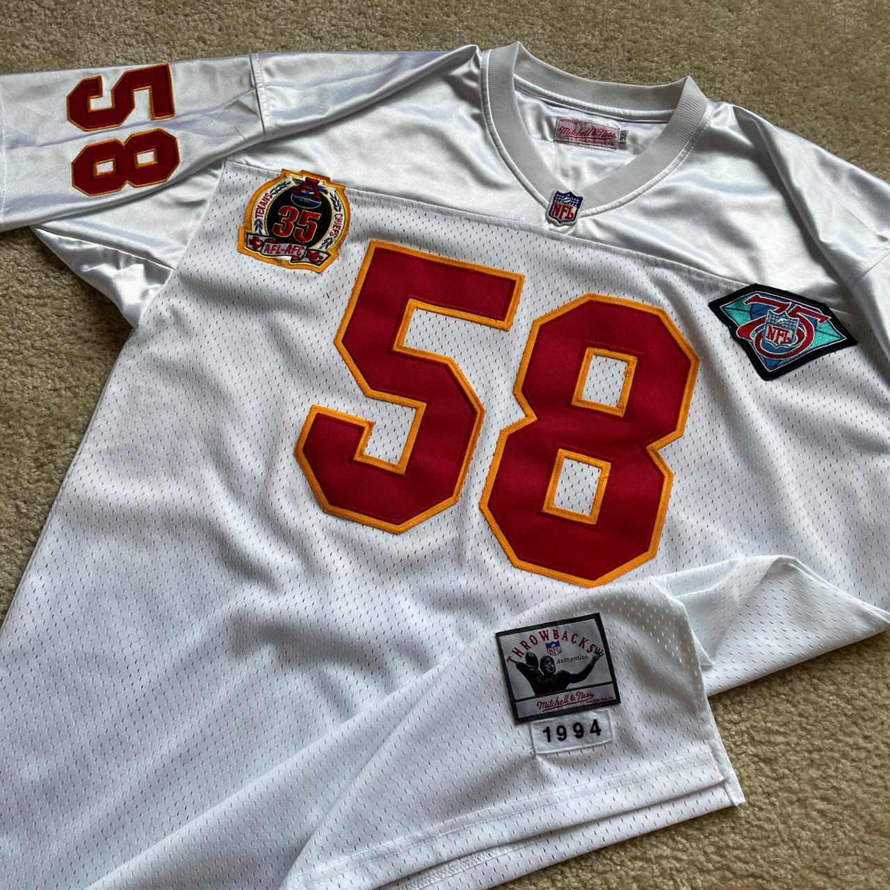 Insane Mitchell & Ness Derrick Thomas throwback hall - Depop