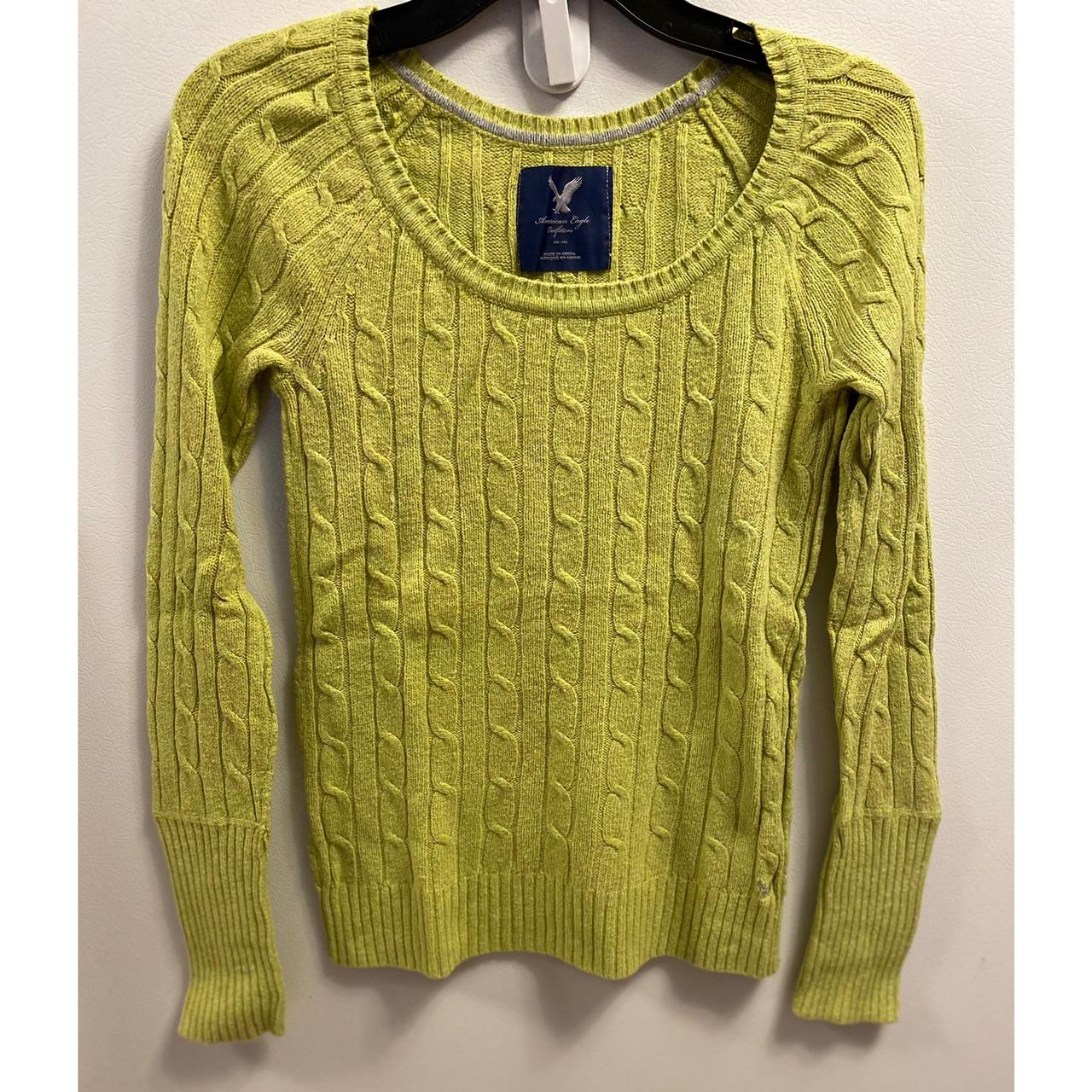 American Eagle Outfitters Women's Green Jumper | Depop